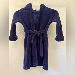 Baby Gap toddler navy blue fuzzy robe - 3 years